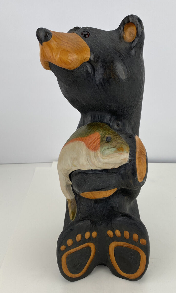 BIG SKY Carvers Jeff Fleming - Black Bear W/ Fish - MONTANA BIG SKY Carvers Jeff Fleming - Black Bear W/ Fish - MONTANA