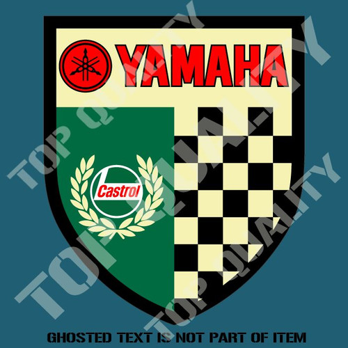 VINTAGE CASTROL YAMAHA DECAL STICKER MOTORBIKE SUIT MOTORCYCLE DECALS