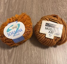 2 Luxury Yarns Schulana Trevari Schachenmayr Modern Art Orange