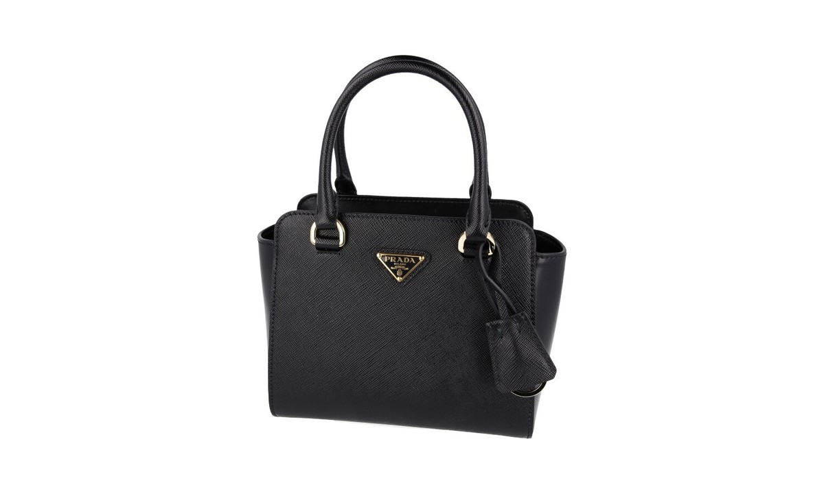 PRADA SAFFIANO MINI SHOULDER BAG HANDBAG 1BA380 BLACK