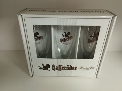 Hasseröder Premium Pils Brauerei Wernigerode Bier Glas 0,3l Set 3 Pils Gläser 