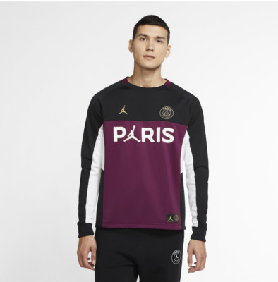 Nike Jordan Paris Saint-Germain PSG Long Sleeve Crew Top Size