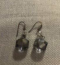 Blue-ish multi faceted earrings, lightweight and sparkly!