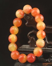 Natural jade beads hand made elastic bracelet bangle