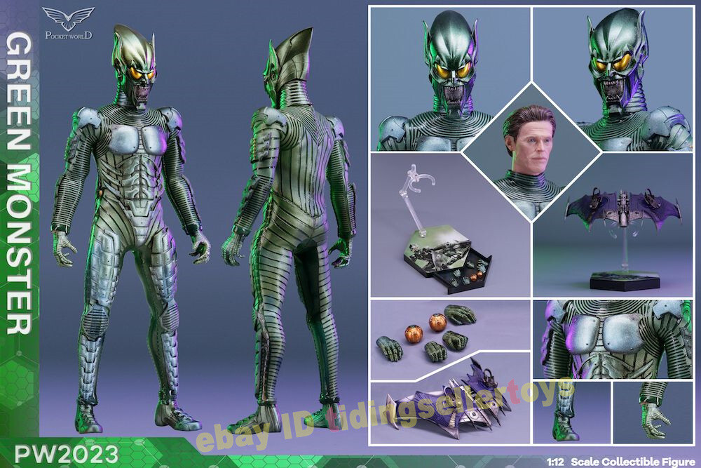 PWTOYS Norman Osborn Green Goblin 1/12 Action Figure 6in