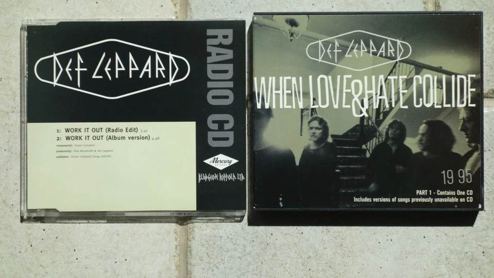 Def Leppard ‎2 CDs Work It Out Bludgeon Riffola ‎LEPDJ 18 & When Love & Hate Col - Bild 4 von 4