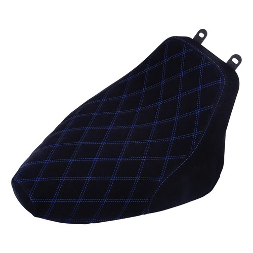 Black Driver Suede Solo Seat For Harley Heritage Softail Deluxe FLSTN 2006-2017 - Picture 9 of 17
