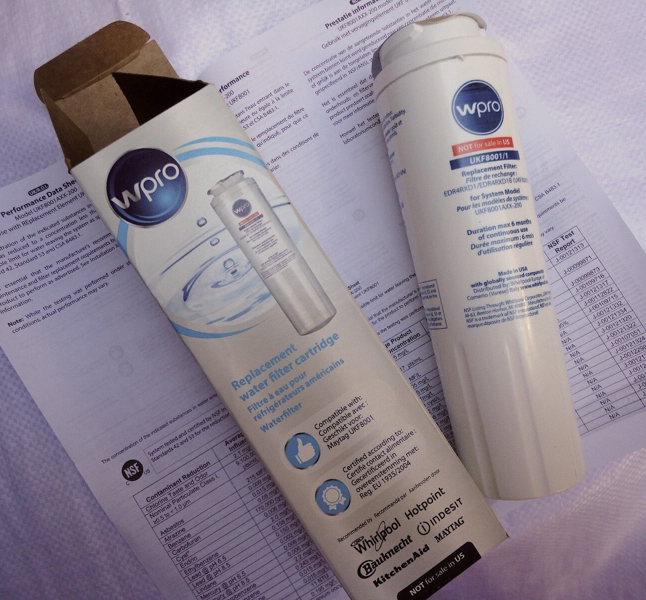 Whirlpool G20EFSB23IX G20EFSB231X fridge freezer Wpro UKF8001/ water filter