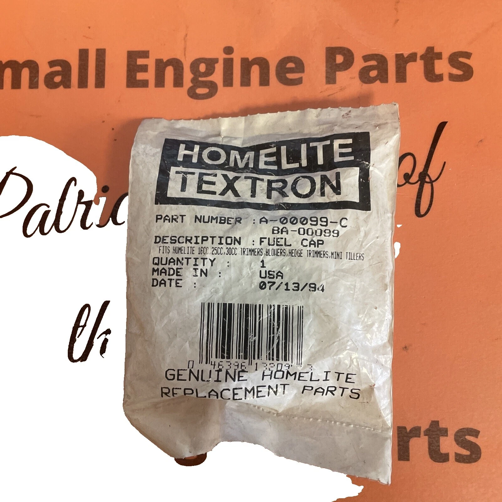 Homelite Fuel Cap String Trimmer Parts