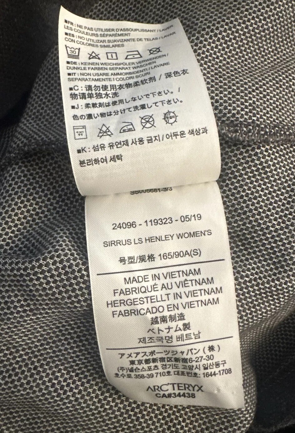 ARC'TERYX Sirrus Henley pullover maniche lunghe donna grigio taglia S