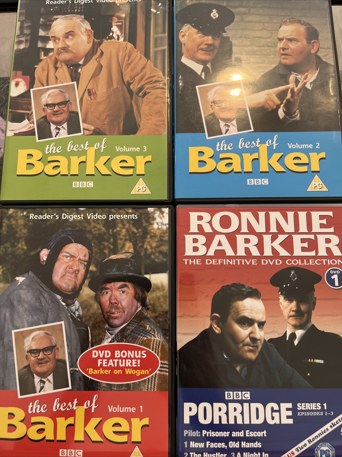Ronnie Barker DVD bundle - Best of Barker Vol 1, 2 & 3, Porridge series 1