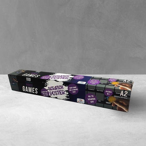100 GAMES - Rubbelposter Poster scratch GAMING Videogames NEU - Picture 2 of 2