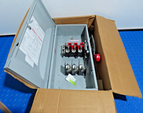 Siemens HF363N Heavy Duty Safety Switch Disconnect 3 Pole 100-Amp 600V~ 600VDC - Picture 3 of 7
