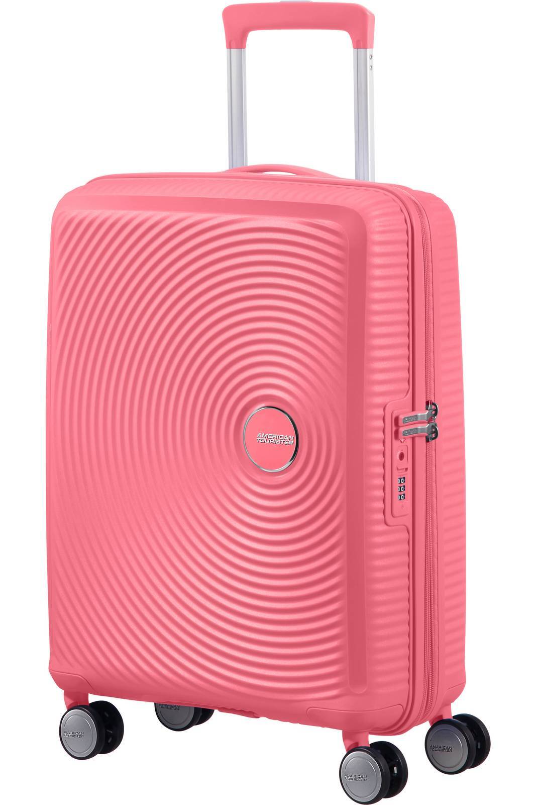American Tourister Soundbox Spinner 55 Exp Fuxia - Valigie Trolley Piccolo