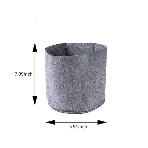 5 Pk Plant Grow Bags Fabric Pot Nursery Soil Bag Thickened Nonwoven 1-15 Gallon - Picture 14 of 27