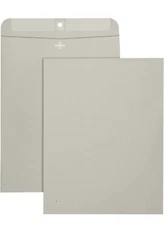 Quality Park Quality Park Executive Gray Gummed Clasp Envelopes, 12 x 15.5