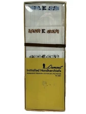 Dumont Monogrammed "E" Vintage Handkerchiefs NOS RN 14957 Cotton blend