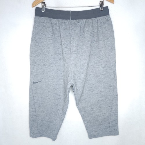 Nike Men's Yoga Dri-FIT Pants Iron Gray Heathered Size XL Cropped Baggy Loose - Picture 17 of 18