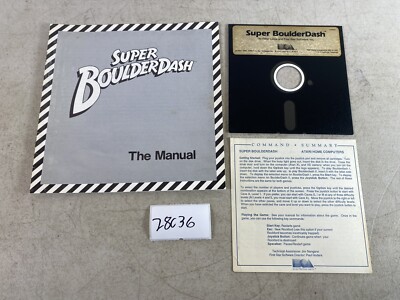 Super Boulder Dash Atari Commodore 64 C64 PC Video Game Floppy Disk 28C36