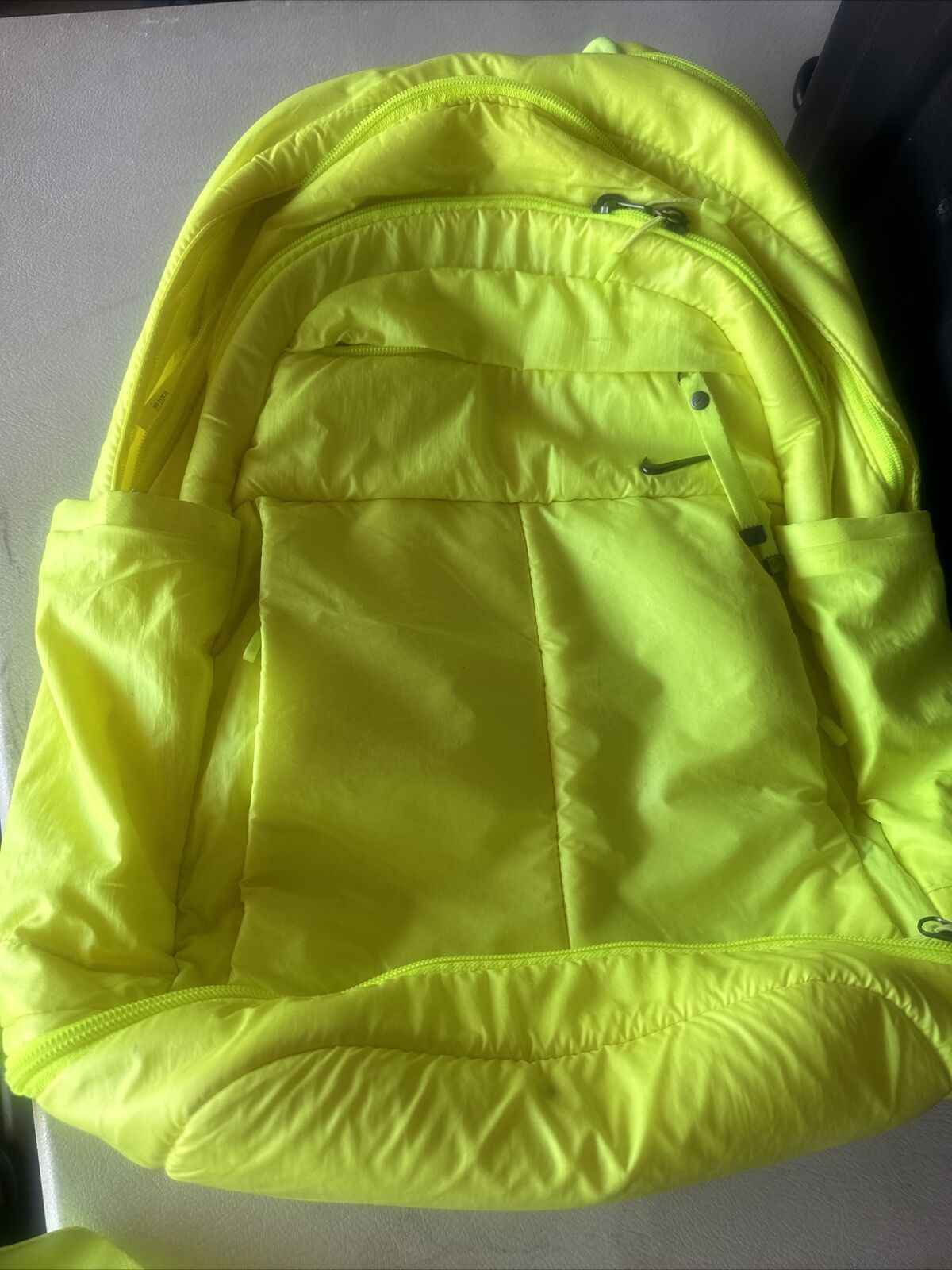 Nike Large Neon Green/Yellow Backpack School Bookbag, Gym, Hiking
