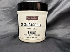 New Redesign W/Prima Decoupage Gel Shine 7.8oz Water-Based Waterproof Varnish