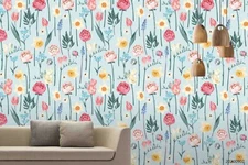 3D Floral Pattern Wallpaper Wall Mural Removable Self-adhesive Sticker4281