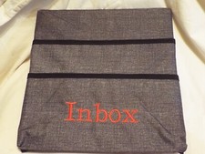 Thirty One 31 Wall Together Pocket In Box Board Charcoal Crosshatch Organizer
