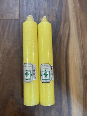 Vintage Pair of Robert Alan Yellow Candles