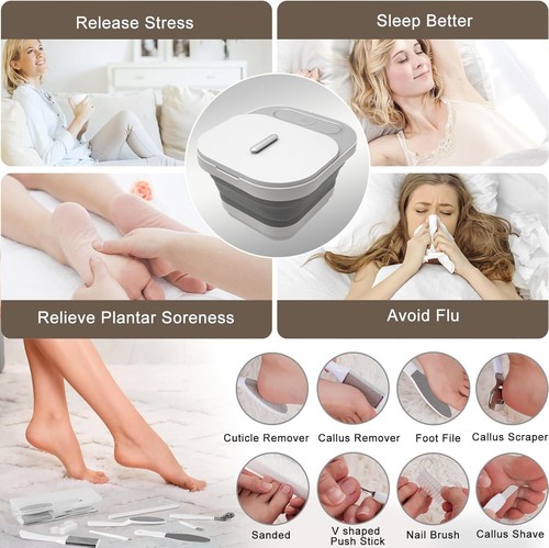 Collapsible Electric Foot Spa Massager Machine with Heat, Foot Bath Tub Soaker - Picture 5 of 6