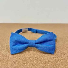 Boys Blue Linen Blend Bow tie 2T - 5T