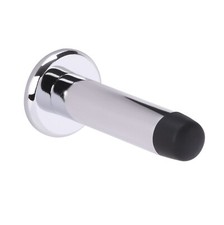 Projection Door Stop 74mm Wall Skirting Mounted Concealed Fix Stopper Chrome