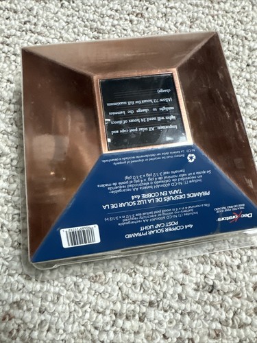 4x4 Copper Solar Pyramid Post Cap Light - Picture 2 of 4