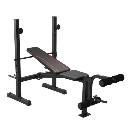 Foldable Weight Bench Press Adjustable Workout Bench w/Squat Rack &Leg Developer - Picture 11 of 14
