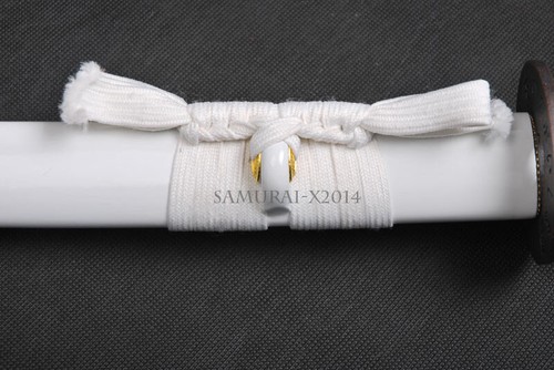 espada katana samurai japonesa hecha a mano acero al carbono hoja afilada real blanco puro - Imagen 7 de 12
