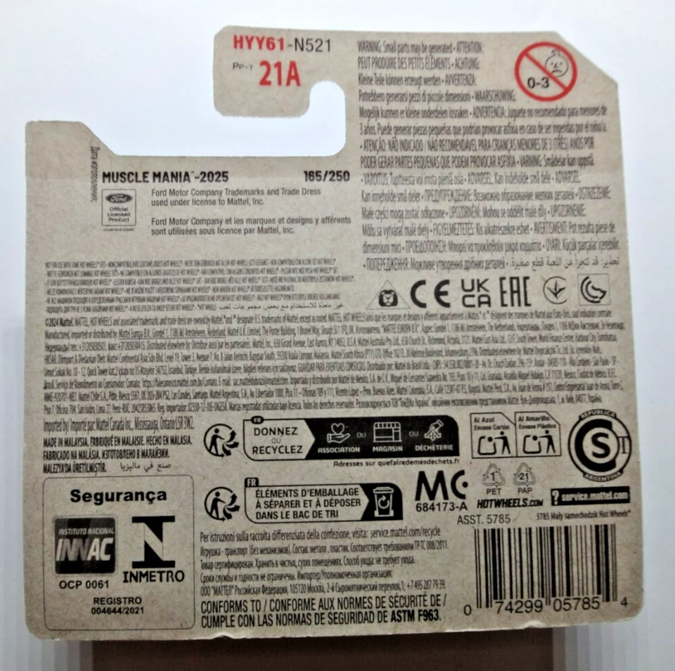 Hot Wheels - '69 Mercury Cyclone - Rosso - Muscle Mania 2025 - HYY61 - Immagine 3 di 3