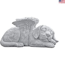 Elegant Angel Dog Memorial Statue - Indoor/Outdoor Companion Tribute, 10"
