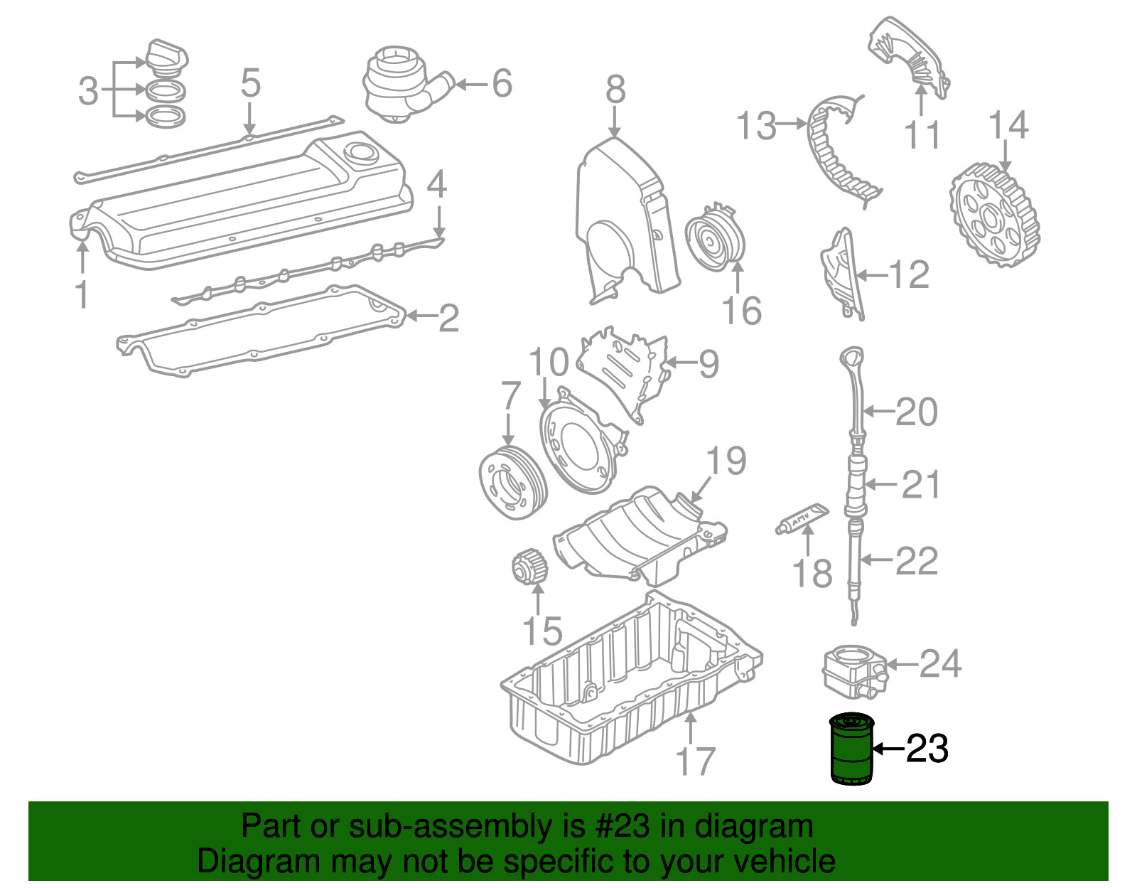 Genuine Volkswagen Oil Filter 06A-115-561-B