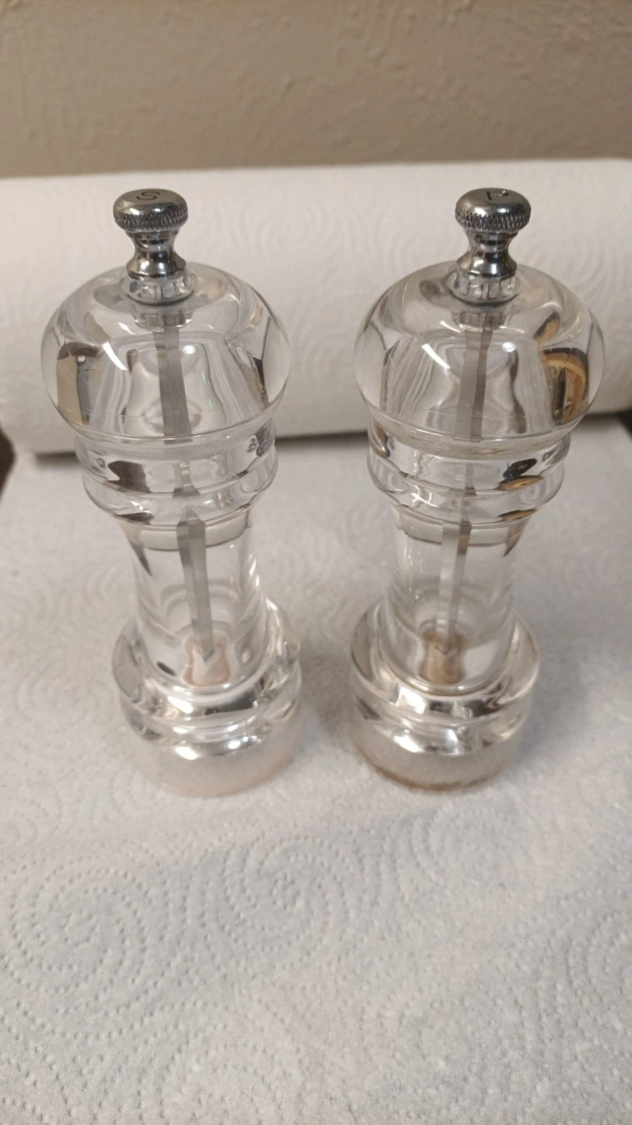 Peugeot salt and pepper mills feature the Nancy design, crafted from completely