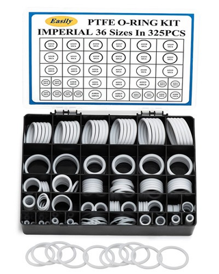 #ad #ad O Rings Assortment PTFE Kit 325PCS Sealing Gasket Washer Professional black $190.98