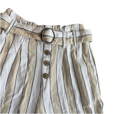 Abercrombie  Fitch Pants Womens with Belt Viscose Striped Soft Wide-Leg Size XS