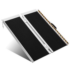 Portable Ramp 5FT - High Weight Capacity, Non Skid Aluminum, Folding