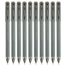 Image of BLACK Gel Pens 0.7mm Fine Point Waterproof Ink Office Home Unomax Geltron Gel 3x