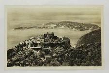 Eze France Village & Cap Ferrat French Riviera RPPC Real Photo Postcard c1920s
