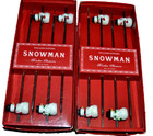 8 Williams-Sonoma SNOWMAN Fondue Forks Skewers Vintage 2 Sets of 4 Holiday NOS