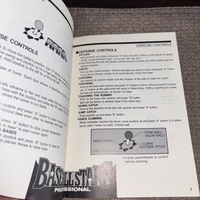 Baseball Stars Professional SNK (Neo Geo AES) Manual Only Nice Shape! 1990