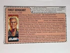 G.I. Joe 1983 Duke Figure Blank Back Mail In Uncut File Card Vintage Hasbro