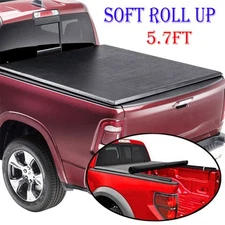 Short Bed Tonneau Cover 5.7Ft Soft Top Roll-Up Fleetside for 09-22 Ram 1500/2500