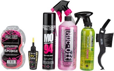 Muc-Off Bike Care Kit Wash and Drivetrain Essentials Clean Polish and Protect