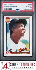 1991 TOPPS #639 FRANK ROBINSON ORIOLES HOF PSA 10