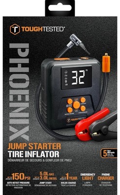 ToughTested ''Phoenix'' Jump Starter Tire Inflator(TT-JS-PHX)(Brand New)